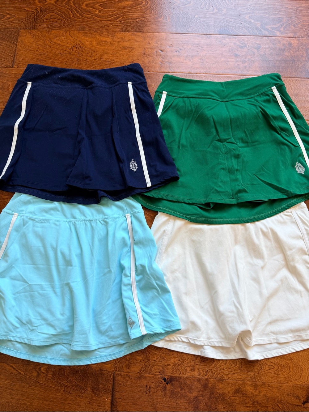 Free People Never Better VollTennis Skorts Set - Navy, Green, Teal, White